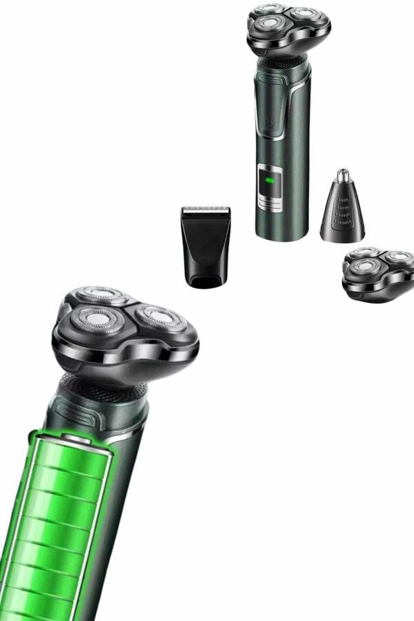 Tıraş Makinesi Profesyonel 3in1 Dijital Göstergeli 3 Başlıklı Erkek Bakım - Görsel 4