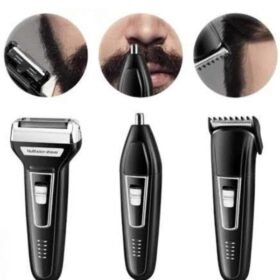 Tıraş Makinesi 3 Başlıklı T Başlıklı Hassas Ciltlere Özel Saç Sakal Vücut Kulak ve Burun