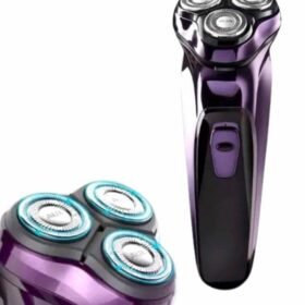 3 Bıçaklı Döner Başlıklı Sakal Sıfır Alma Tıraş Makinesi Profesyonel Paslanmaz Çelik