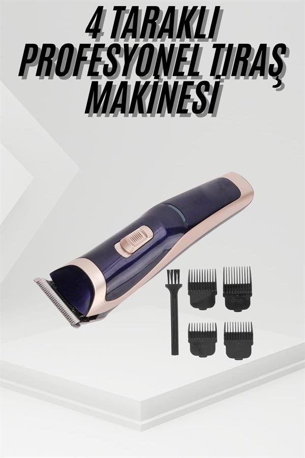 Tıraş Makinesi 4 Başlıklı Paslanmaz Çelik Bıçaklı Tüm Saç Tiplerine Uygun - Görsel 3