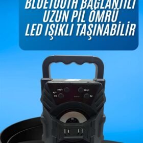Işıklı Bluetooth Hoparlör Ses Bombası Taşınabilir Yüksek Ses Kaliteli Radyo Özelliği