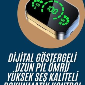2025 Model Bluetooth Kulaklık Telefon Şarj Edebilen Çağrı Cevaplama Dijital Göstergeli