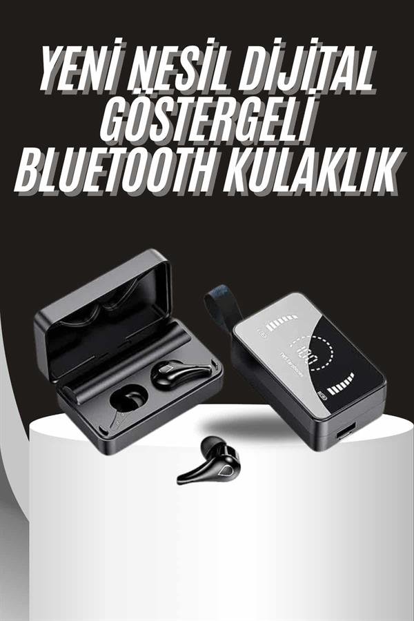 TWS Bluetooth Kulaklık Aynalı Kulaklık Dijital Göstergeli Dokunmatik Kontrol - Görsel 2