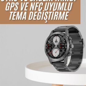 Akıllı Saat Çelik Kordon Çağrı Cevaplama Amoled Ekran Titreşimli Uyku ve Sağlık Takibi