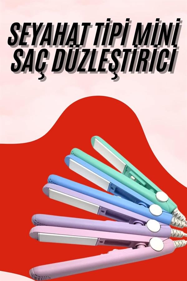 Seyahat Tipi Taşınabilir Saç Düzleştirici Saç Şekillendirici Yüksek Isı Ayarlı - Görsel 2
