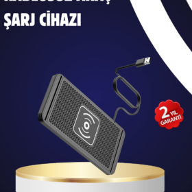 Kaymaz Manyetik Kablosuz Şarj Pedi – Araç Ofis ve Ev Kullanımına Uygun