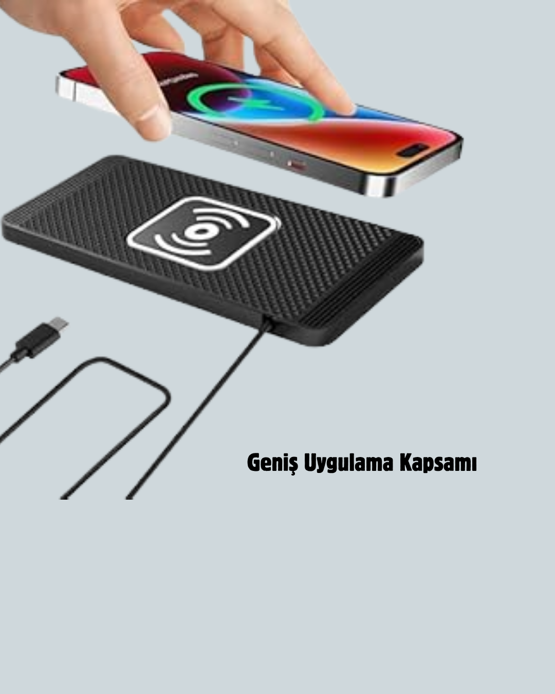 Kablosuz Manyetik Araç Şarj Pedi – Hızlı Güvenli Isınma Korumalı Tasarım - Görsel 2