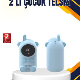 Çocuk ve Bebek Telsizi – 22 Kanal VOX Modu USB Şarjlı Renkli Ekran