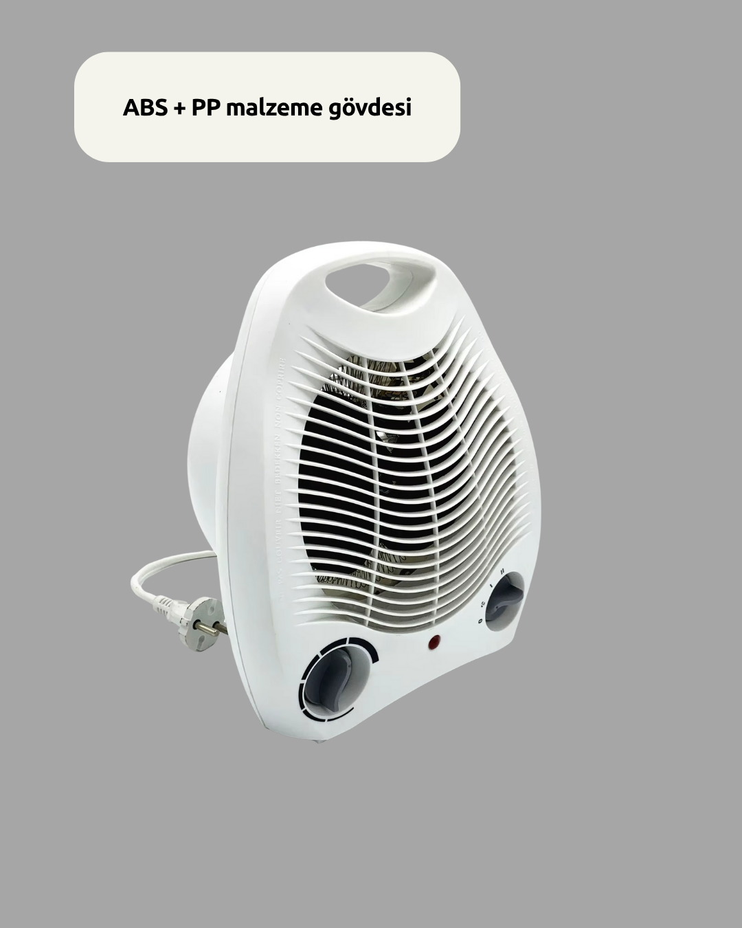 Mini Elektrikli Isıtıcı – 2000W Güç Fanlı Isıtma 3 Isı Modu - Görsel 3