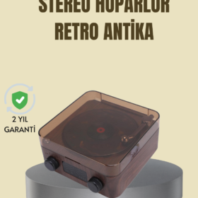 Saatli Gece Işıklı Hoparlör – Modern ve Vintage Tasarım