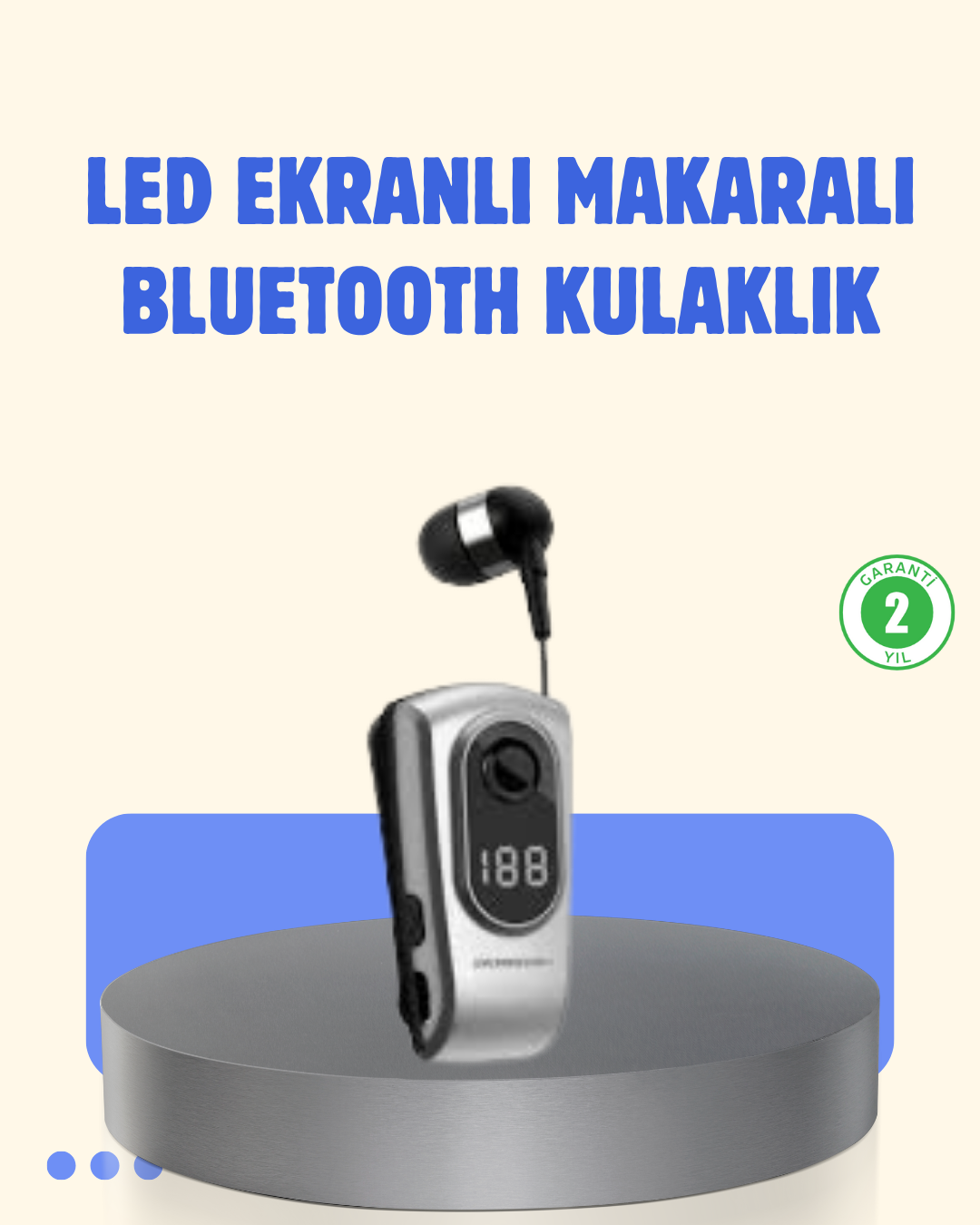 Titreşimli Bluetooth Kulaklık – Uzun Pil Ömrü Dijital Ekranlı Kablosuz Tasarım