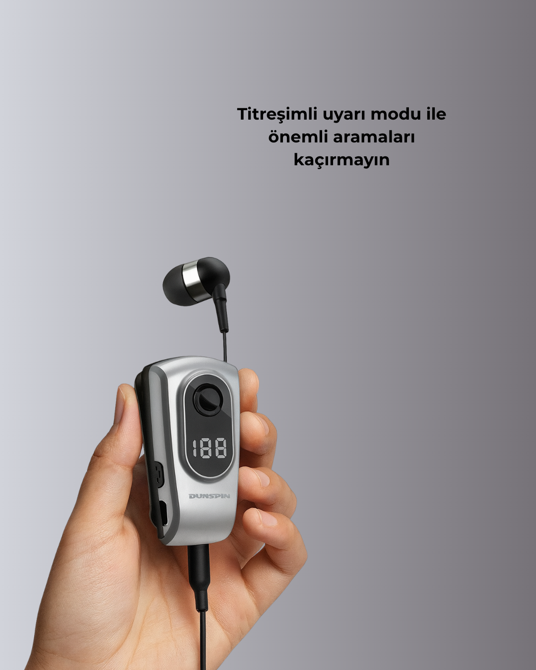 Titreşimli Bluetooth Kulaklık – Uzun Pil Ömrü Dijital Ekranlı Kablosuz Tasarım - Görsel 2