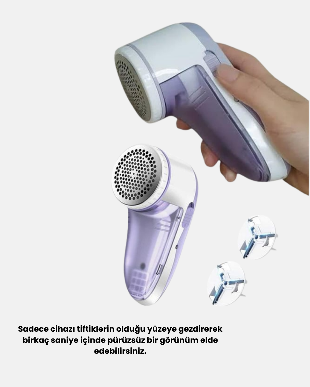 USB Şarjlı Tiftik Temizleyici – Kolay Temizlenen Hazne ve Bıçak Taşınabilir - Görsel 3