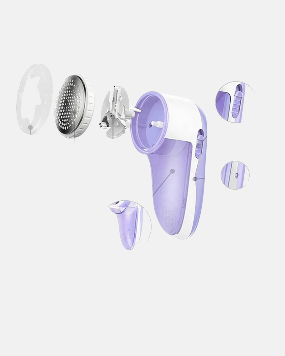 Şarjlı Tiftik Temizleyici – Çıkarılabilir Hazneli Anti-Statik Fırçalı USB Şarjlı - Görsel 4