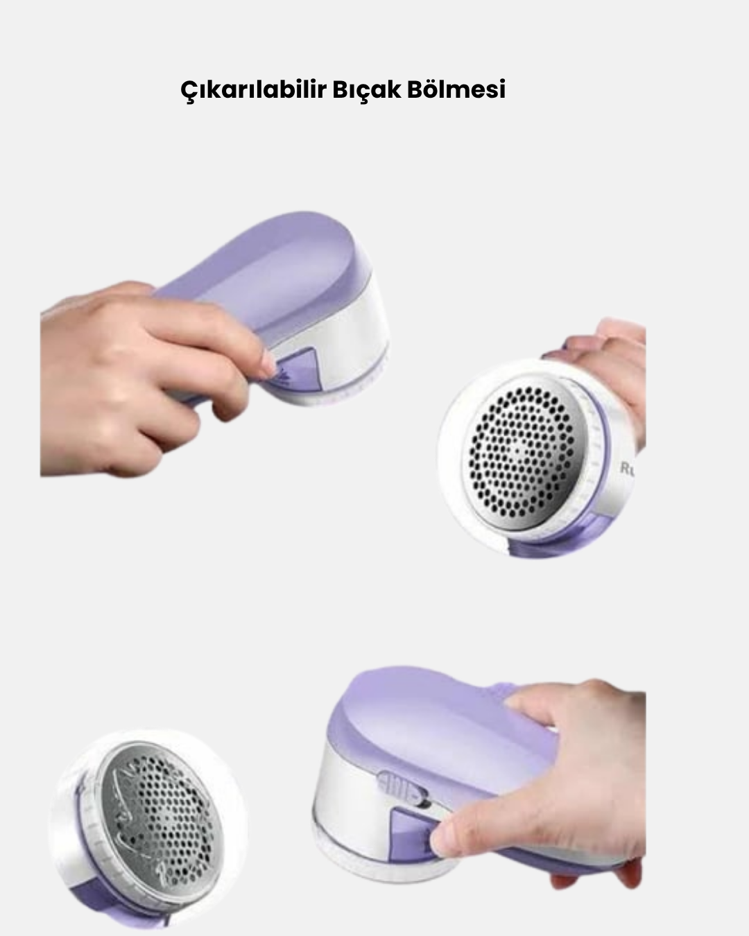 Şarjlı Tiftik Temizleyici – Çıkarılabilir Hazneli Anti-Statik Fırçalı USB Şarjlı - Görsel 5