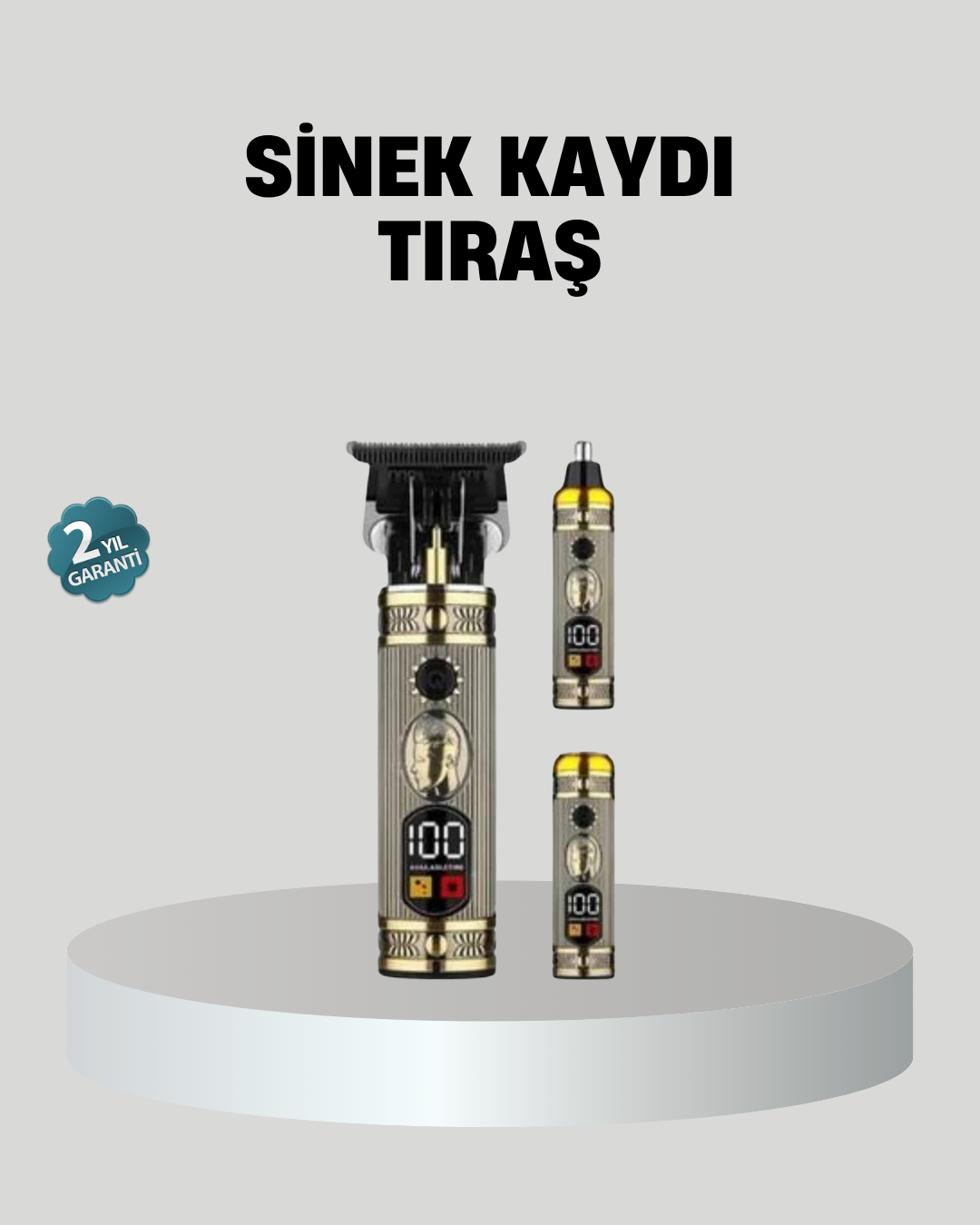 T Bıçaklı Profesyonel Saç ve Sakal Düzeltici – 8 Kılavuz Tarağı 2’si 1 Arada Burun ve Sakal Trimmer