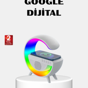 RGB Işıklı Kablosuz Şarjlı Hoparlör – FM Radyolu Akıllı Gece Lambası