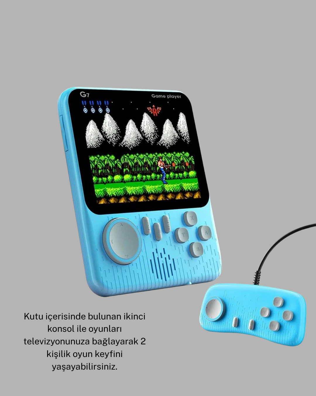 Retro Oyun Konsolu – 3.5 İnç Ekran 666 Klasik Oyun TV Bağlantılı - Görsel 5