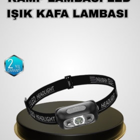 IPX5 Su Geçirmez Şarjlı LED Kafa Feneri | Hareket Sensörlü Ayarlanabilir 60° Far