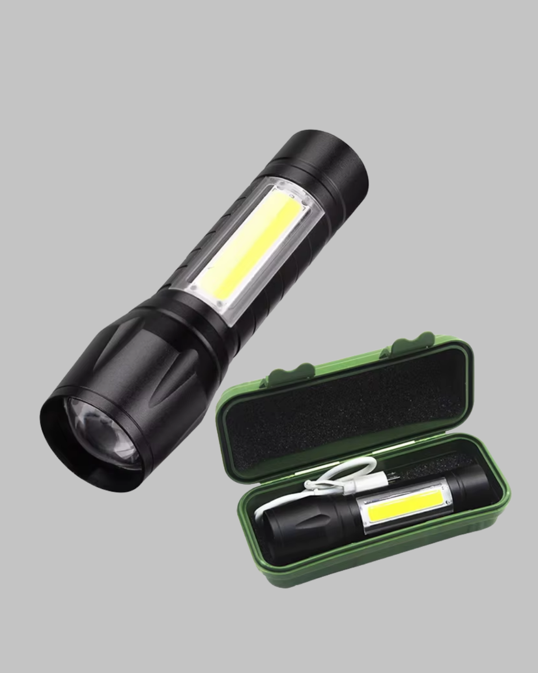 Profesyonel 4 Modlu Şarjlı El Feneri | 1300 mAh Batarya | Cree LED Teknolojisi - Görsel 2