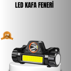 Şarjlı LED Kafa Feneri – Çift Fonksiyonlu 200LM Işık Gücü IP44 Suya Dayanıklı