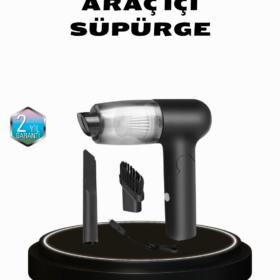 Taşınabilir Vakumlu Araç Süpürgesi – Katlanabilir Sap Yıkanabilir Filtre 120W Motor