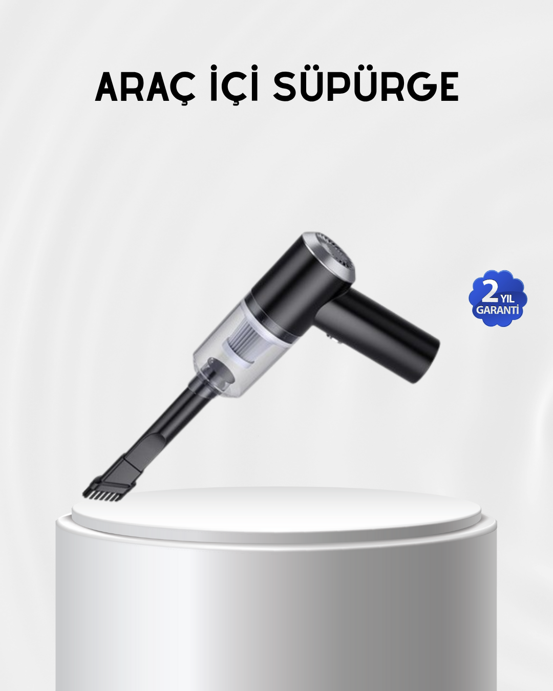 Kablosuz El Süpürgesi – Araç İçi Temizlik İçin 5500PA Güçlü Emiş USB Şarjlı