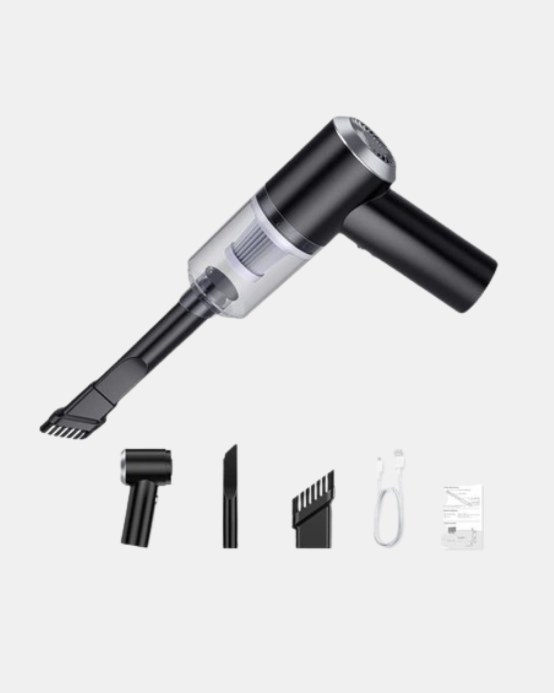 Kablosuz El Süpürgesi – Araç İçi Temizlik İçin 5500PA Güçlü Emiş USB Şarjlı - Görsel 4