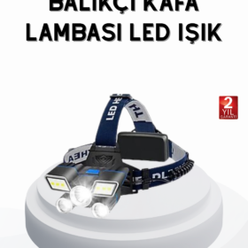 Profesyonel Şarjlı LED Far – IPX5 Suya Dayanıklı 4 Işık Modu Hareket Sensörlü