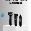 İnsua Erkek Bakım Seti – 3 Başlıklı Şarjlı Tıraş Makinesi 60 Dakika Kablosuz Kullanım