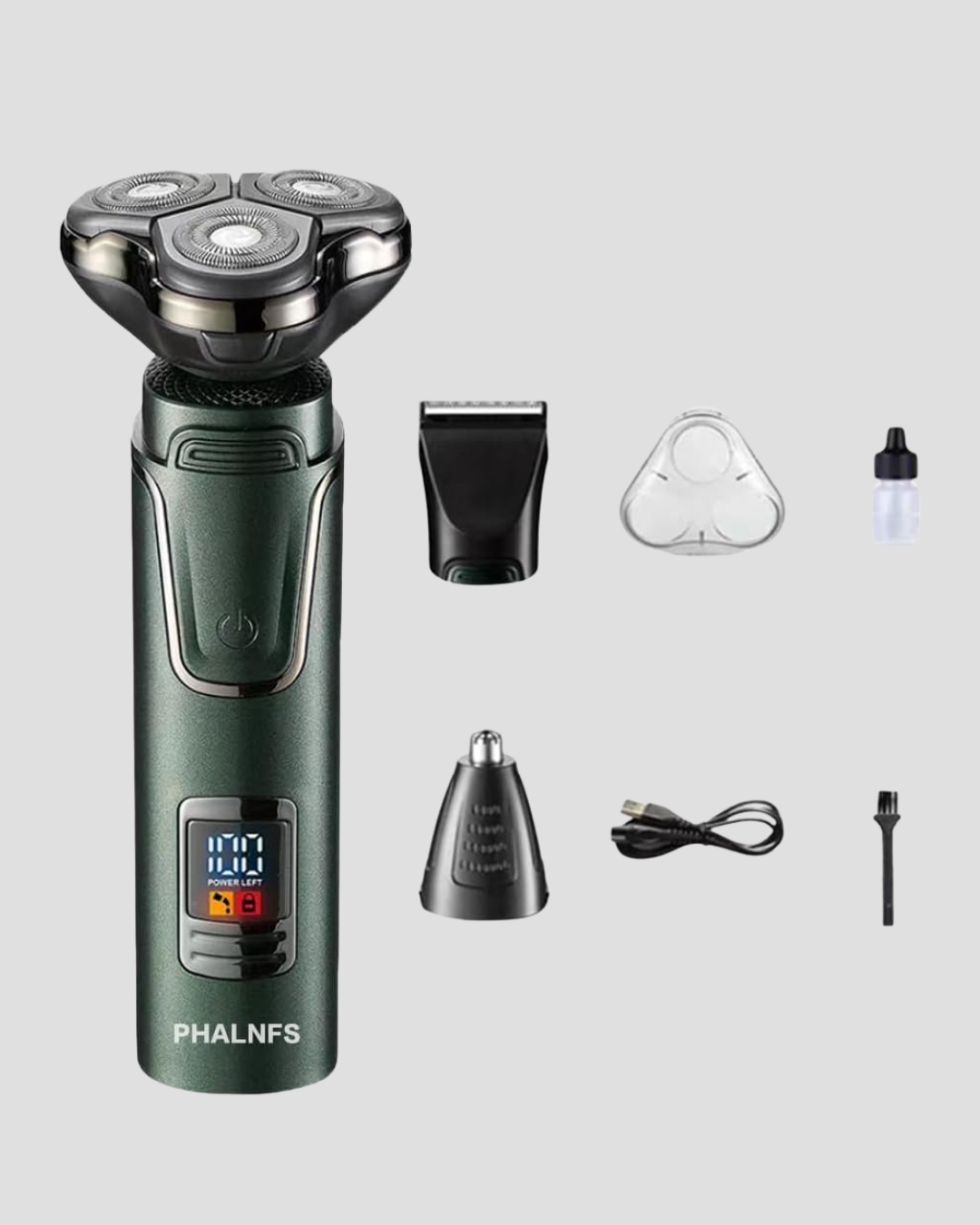 Kablosuz Profesyonel Erkek Bakım Seti – 3 Başlıklı 3D Akıllı Kesim Taşınabilir - Görsel 2