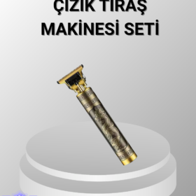 Şarjlı T Bıçaklı Saç ve Sakal Tıraş Makinesi – 3 Başlıklı Güçlü Motorlu 2 Saat Kullanım