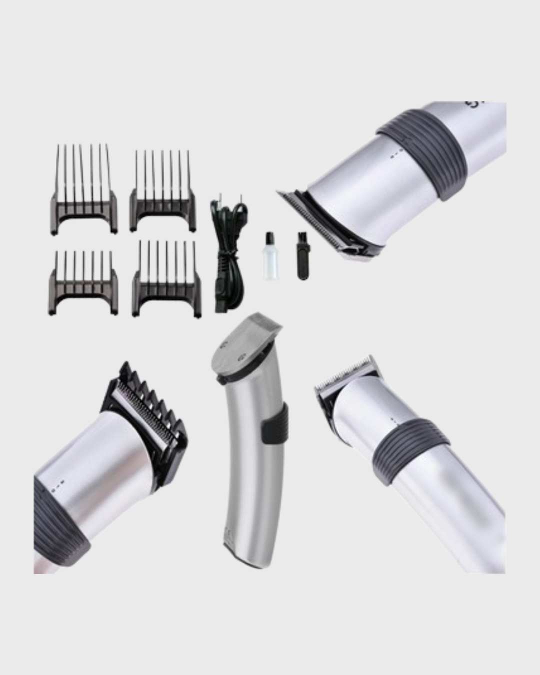 Şarjlı Saç ve Sakal Kesme Makinesi – Paslanmaz Çelik Bıçak Ayarlanabilir Başlık - Görsel 3