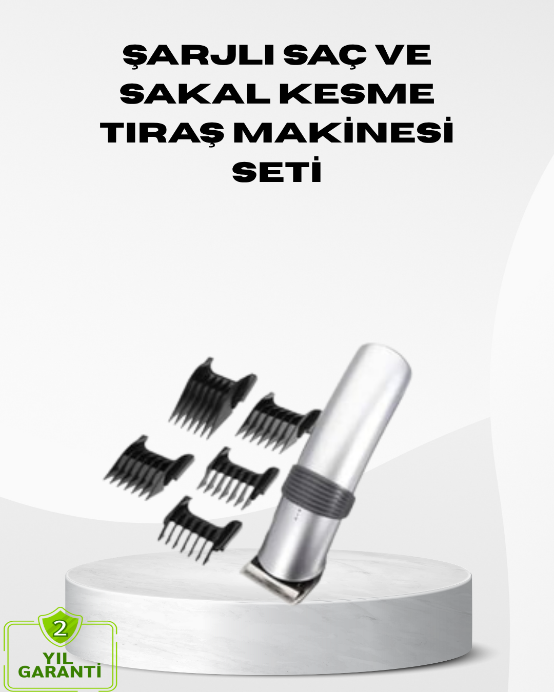 Kablosuz Profesyonel Tıraş Makinesi – Şarjlı 60 Dakika Kullanım Süreli Çelik Bıçaklı Sessiz Motor