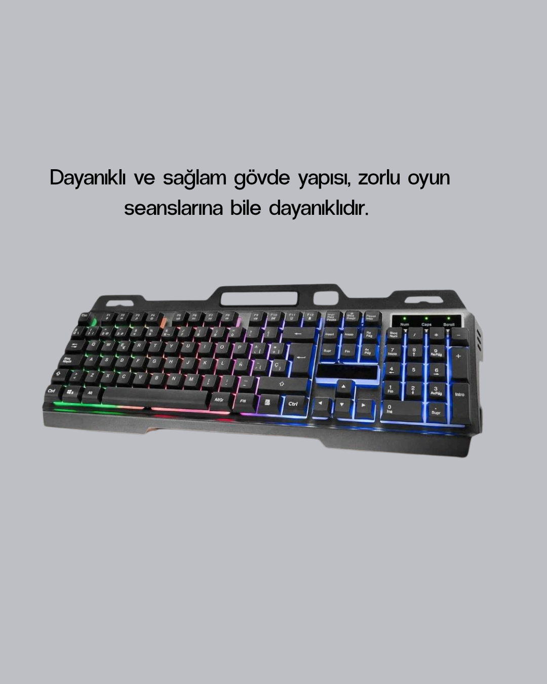 Profesyonel Oyuncu Klavye Mouse Seti – RGB Işıklı Türkçe Q DPI Ayarlı Dayanıklı Gövde - Görsel 4