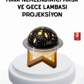 USB Mini Hava Nemlendirici ve Projeksiyon Lamba – Taşınabilir Sessiz Dekoratif Aromaterapi Cihazı