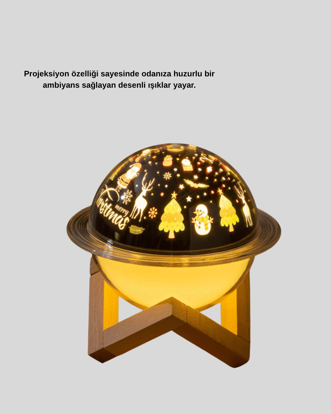 USB Mini Hava Nemlendirici ve Projeksiyon Lamba – Taşınabilir Sessiz Dekoratif Aromaterapi Cihazı - Görsel 3