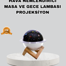 Aromaterapili USB Hava Nemlendirici – Projeksiyon Işıklı Sessiz ve Şık Tasarım