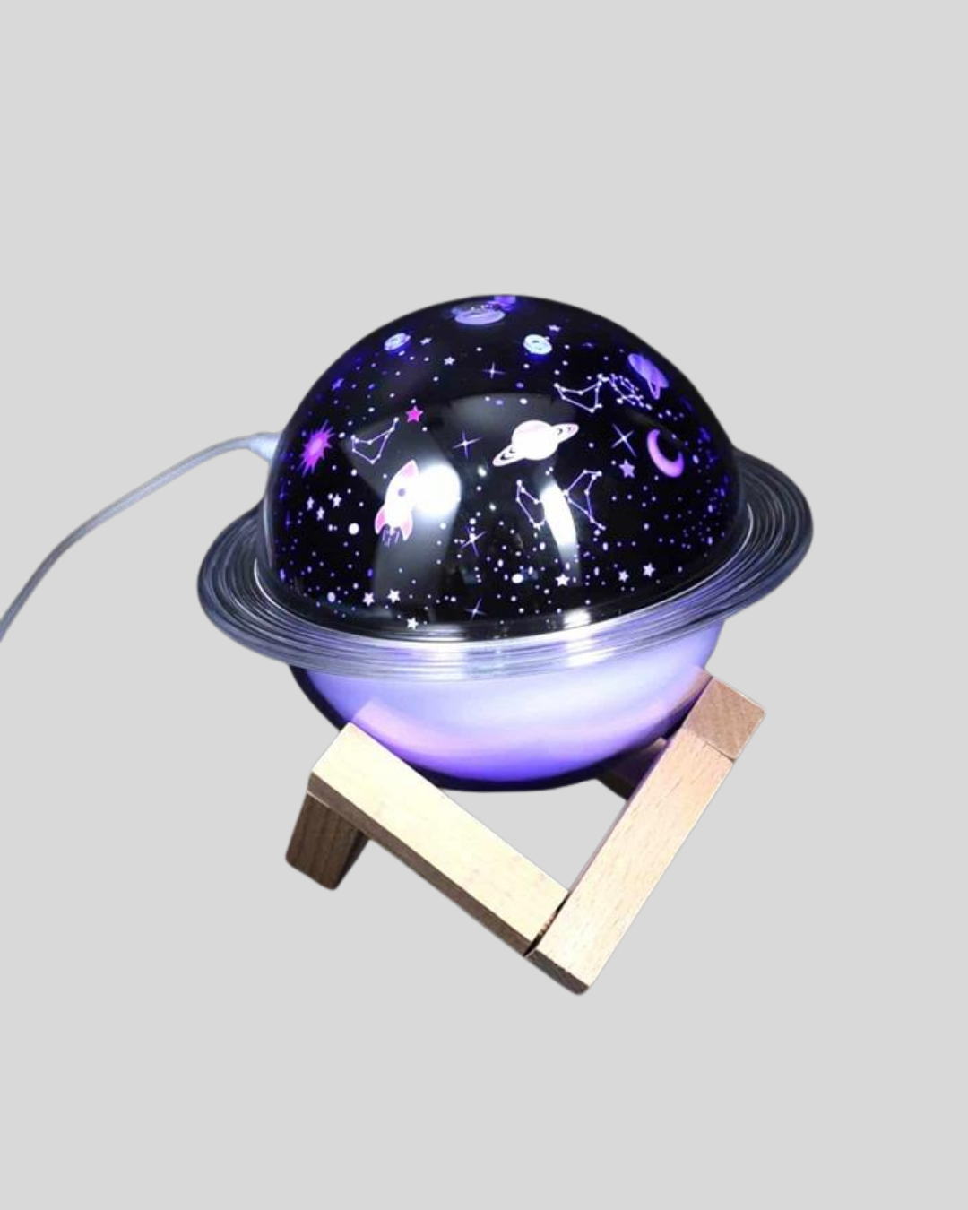 USB Projeksiyon Gece Lambası ve Hava Nemlendirici – Aromaterapi Destekli Taşınabilir Mini - Görsel 4