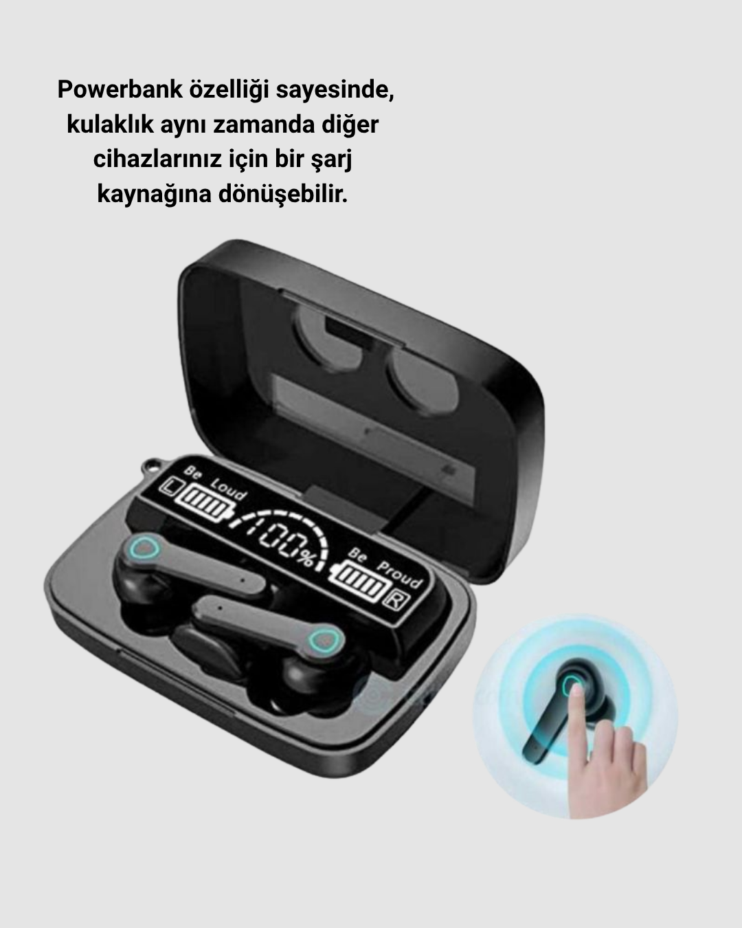 Powerbank Özellikli Bluetooth Kulaklık – Oyun Modlu Uzun Pil Ömürlü Ergonomik Tasarım - Görsel 5