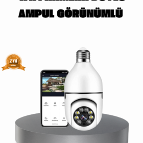 360° Akıllı Güvenlik Kamerası – Duya Takılabilir Wi-Fi Bağlantılı Hareket Sensörlü