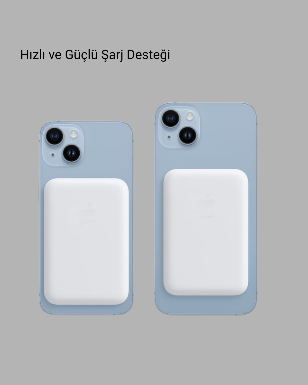 MagSafe 15W Kablosuz Hızlı Şarj Lightning Girişli Taşınabilir Batarya - Görsel 3