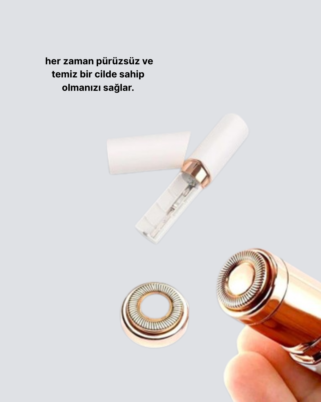 Hassas Ciltler İçin Yüz Epilatörü – Kaş ve Bıyık - Görsel 4