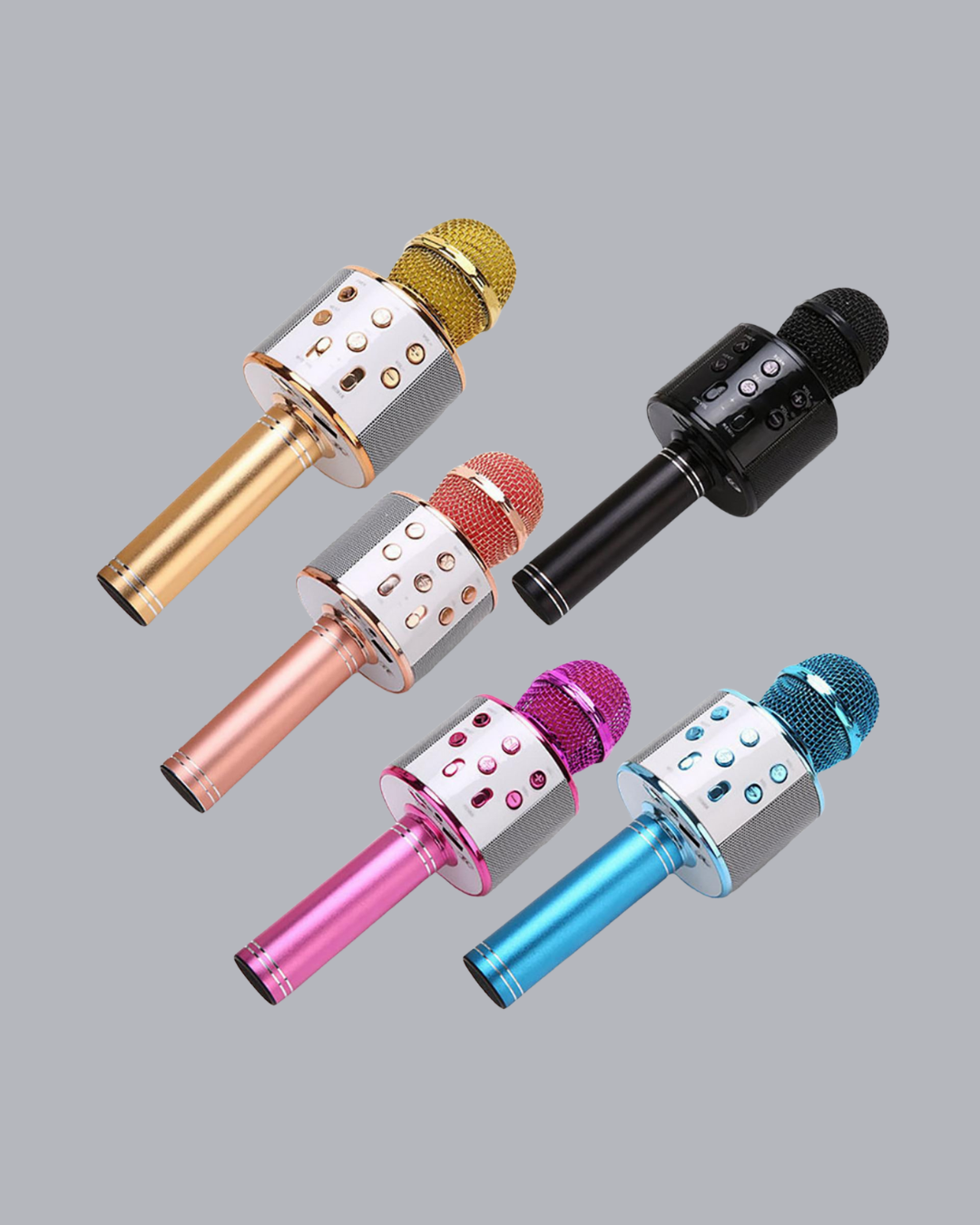 Kablosuz Bluetooth Karaoke Mikrofon Yankı Efektli - Görsel 5