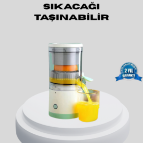 USB Şarjlı Mini Meyve Sıkacağı – Çift Bıçaklı Güvenlik Kilitli