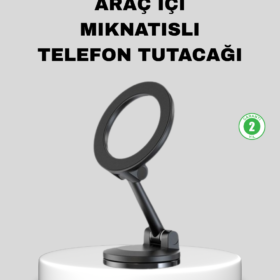 Katlanır Manyetik Araç İçi Telefon Tutucu – 360° Dönebilen MagSafe Uyumlu Güçlü Mıknatıslı Tasarım