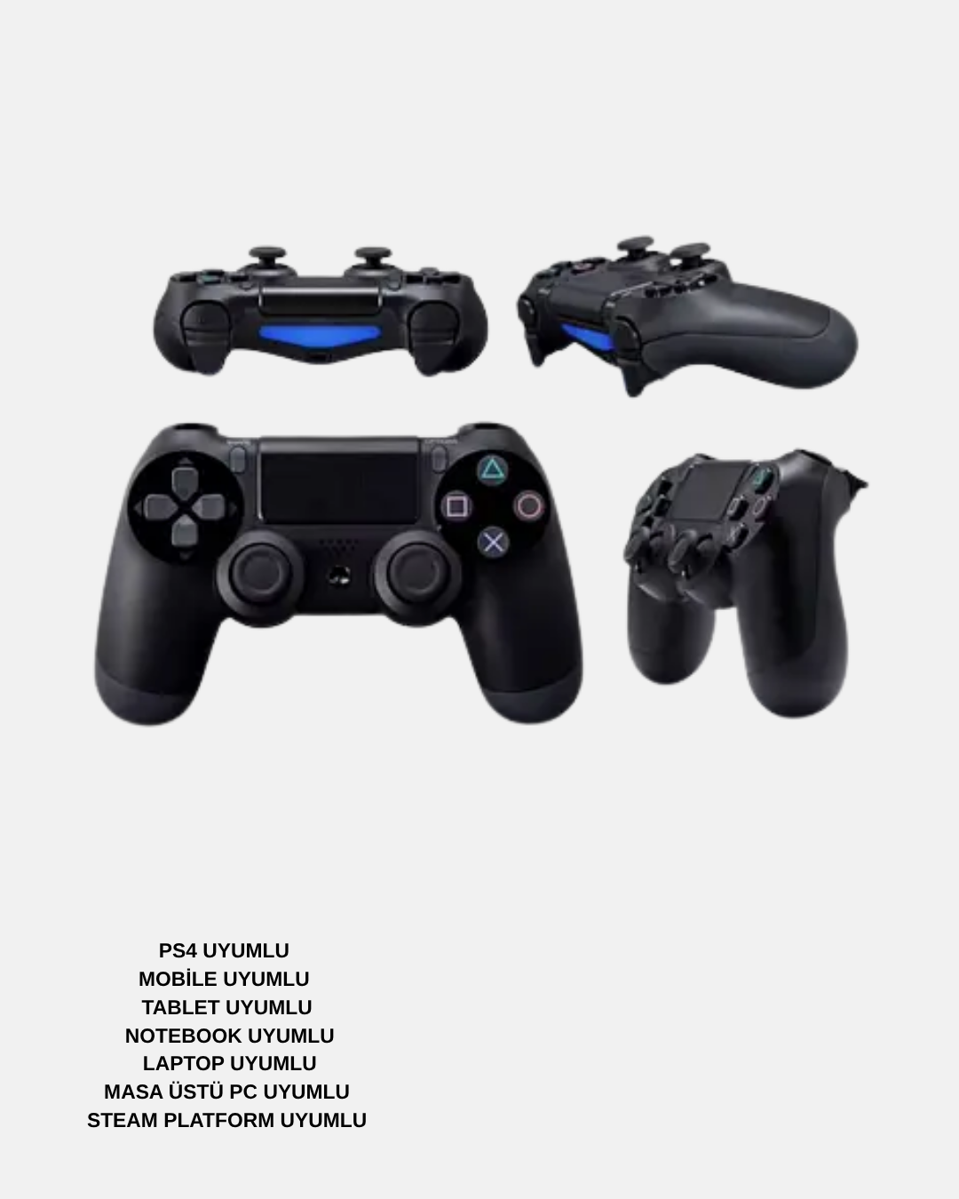 Bluetooth Oyun Kolu – Titreşimli PS4 Steam PC Mobil ve Tablet Uyumlu - Görsel 4