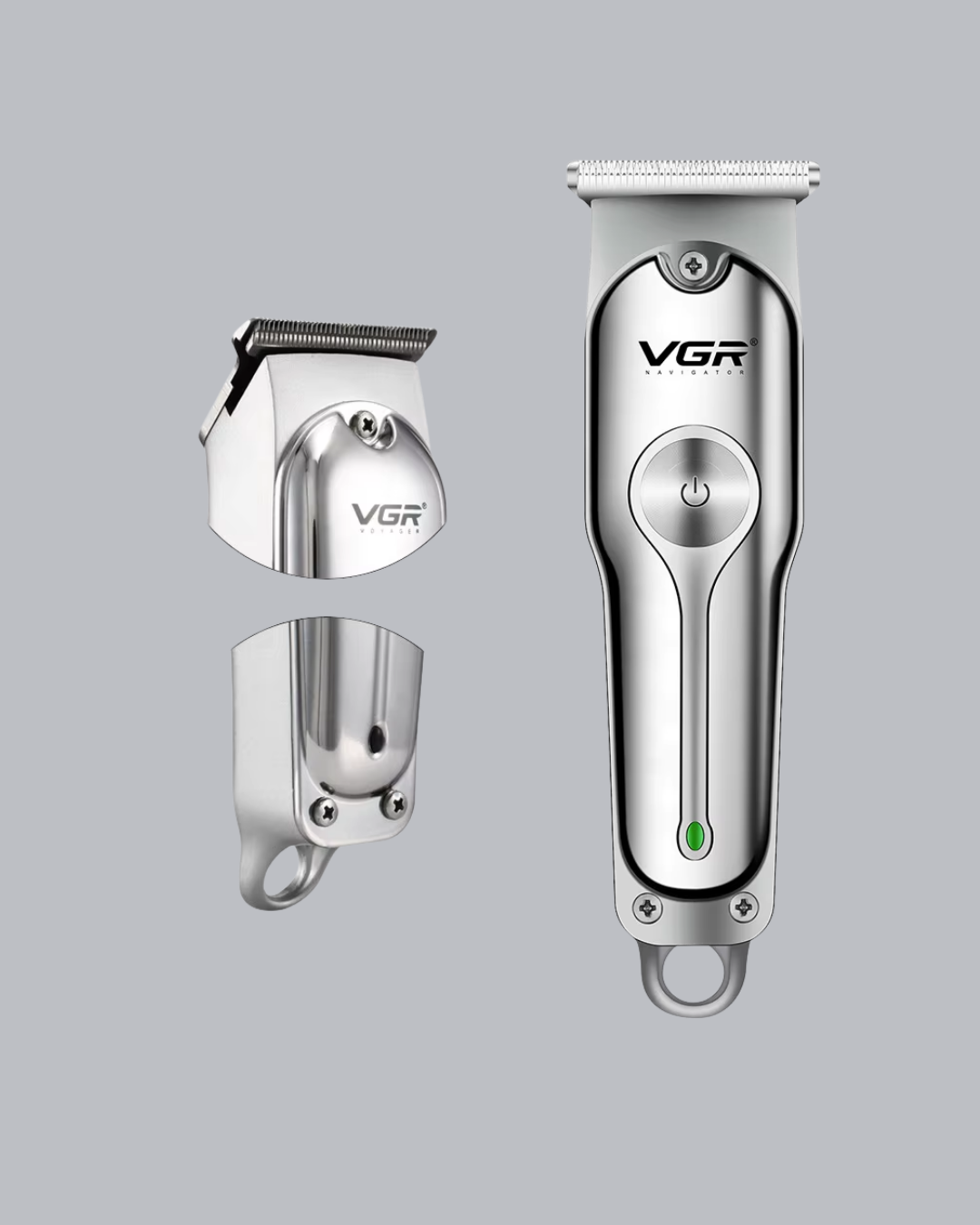 Gümüş Desenli Şarjlı Tıraş Makinesi – 120 Dakika Çalışma Süresi 3 Başlıklı - Görsel 4
