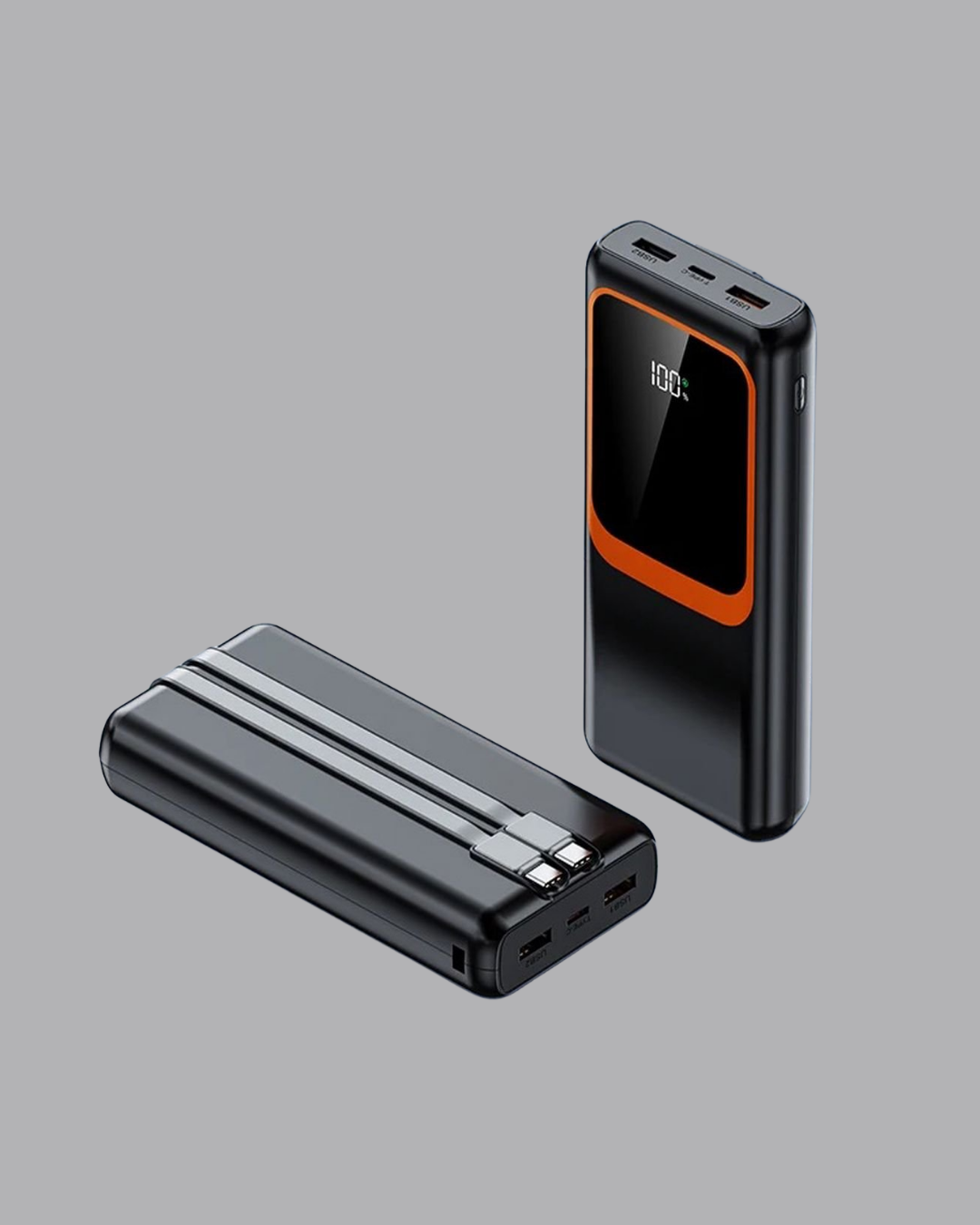 Powerbank 20000 mAh Dijital Ekranlı ve Çok Kablolu Hızlı Şarj Cihazı - Görsel 3