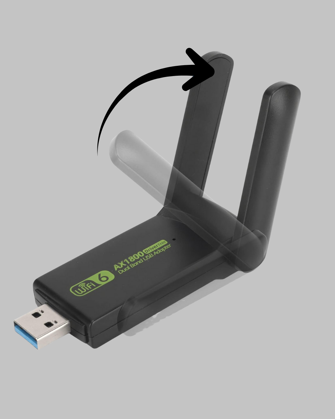 Ultratekno Dual Band WiFi Adaptör – 1200 Mbps USB 3.0 Çift Antenli Geniş Kapsama Alanı ve Yüksek Hız - Görsel 2